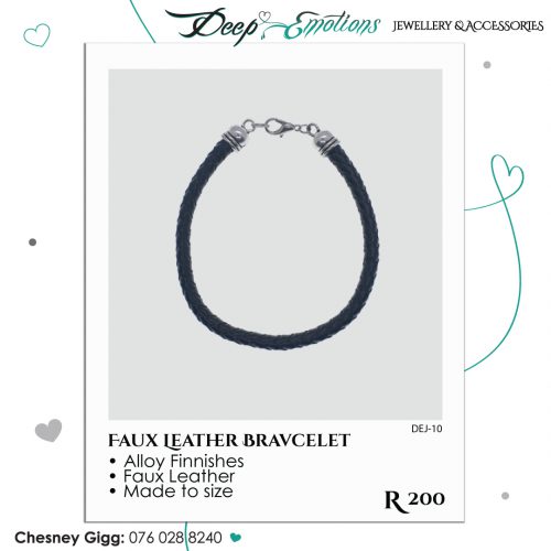 Braided Leather Cord Bracelet - Image 8