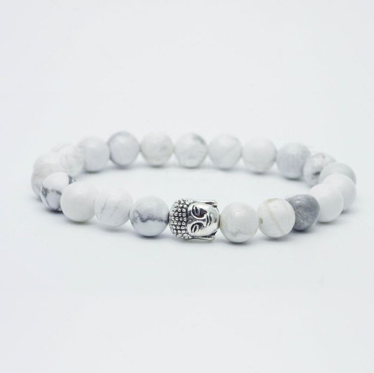 Howlite Buddha bracelet